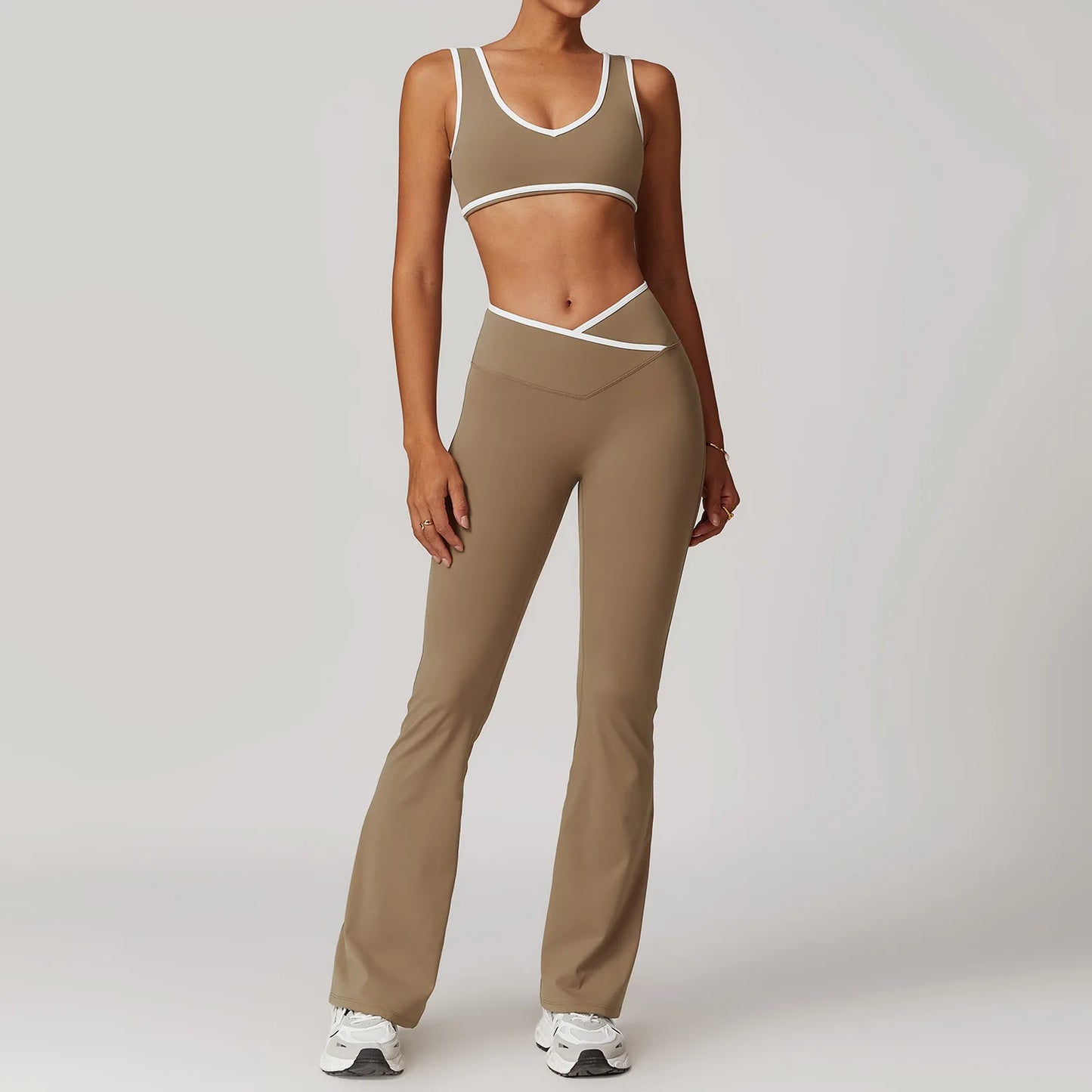 Yoga Set Women Tracksuit Nude Feeling Workout Sets