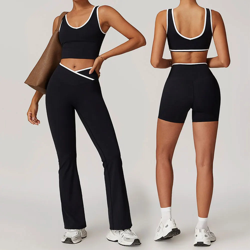 Yoga Set Women Tracksuit Nude Feeling Workout Sets
