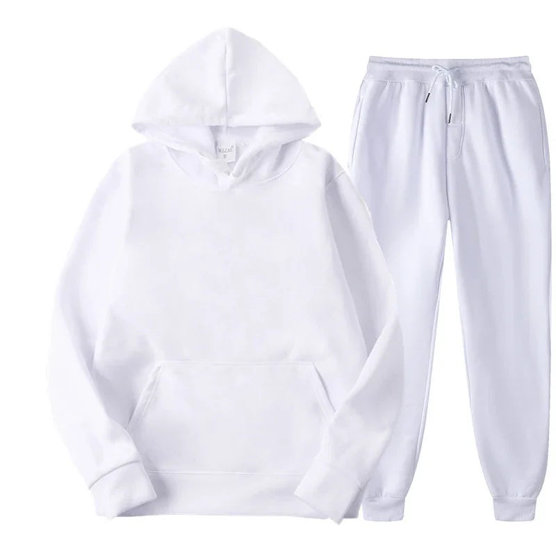 Drawstring Sportswear Pants Set