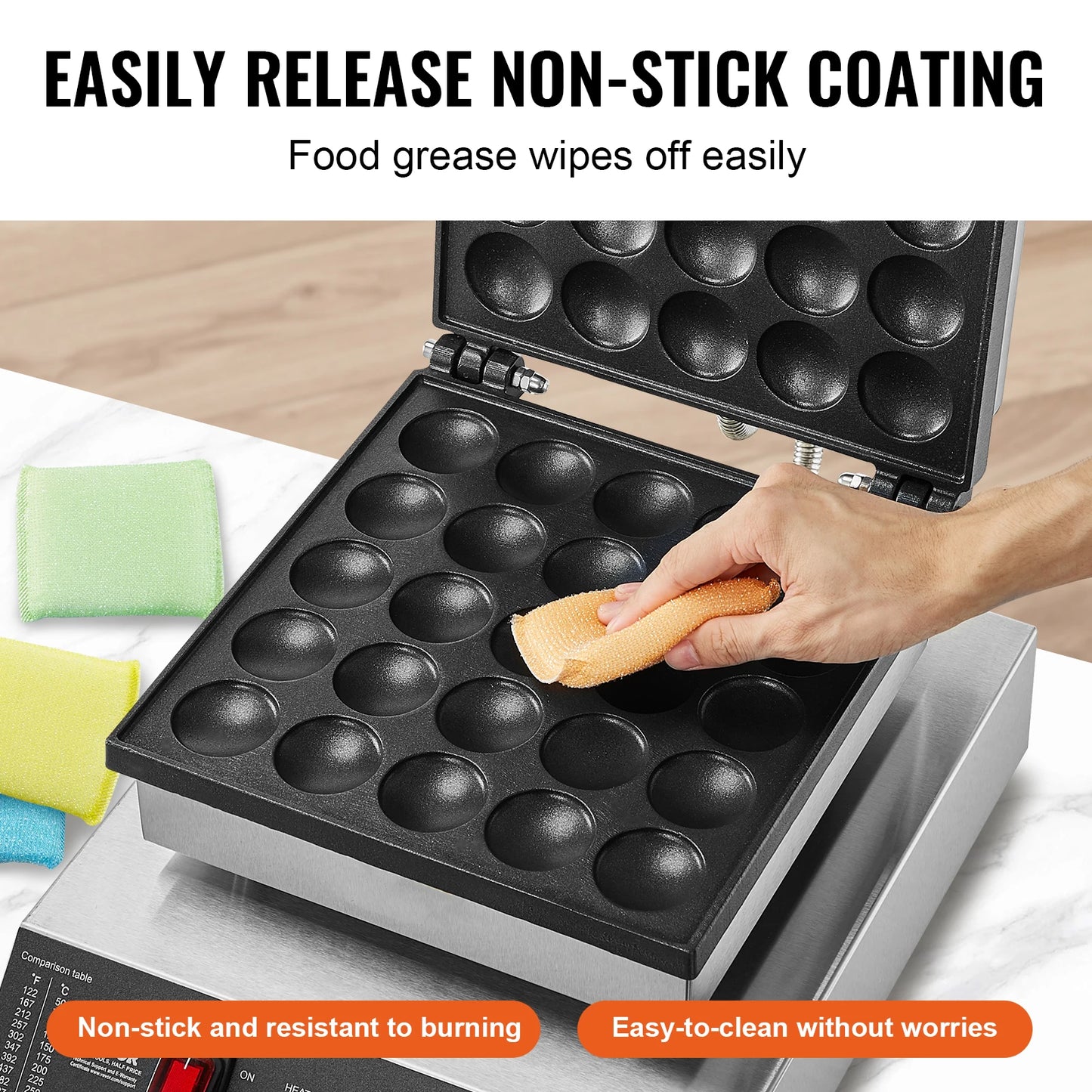VEVOR Electric Waffle Maker 25PCS Mini Dutch Pancake Maker Dorayaki Machine Waffreras Kitchen Home Appliance Snack Gaufriers