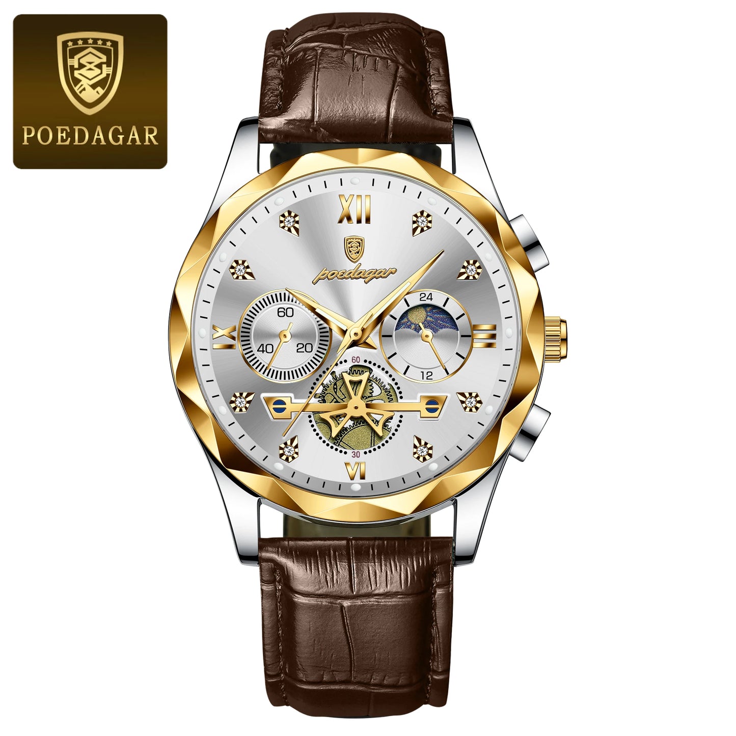 Leather Quartz Waterproof Men's Watches
