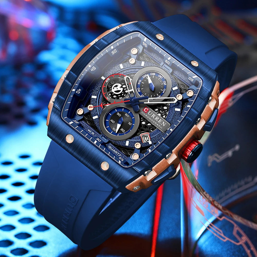 Sport Quartz Wristwatches with Luminous Hands