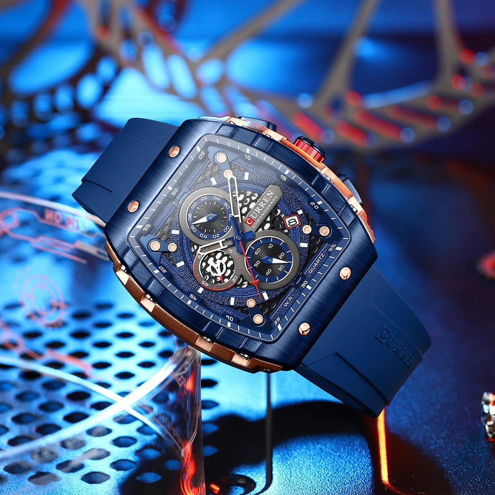 Sport Quartz Wristwatches with Luminous Hands