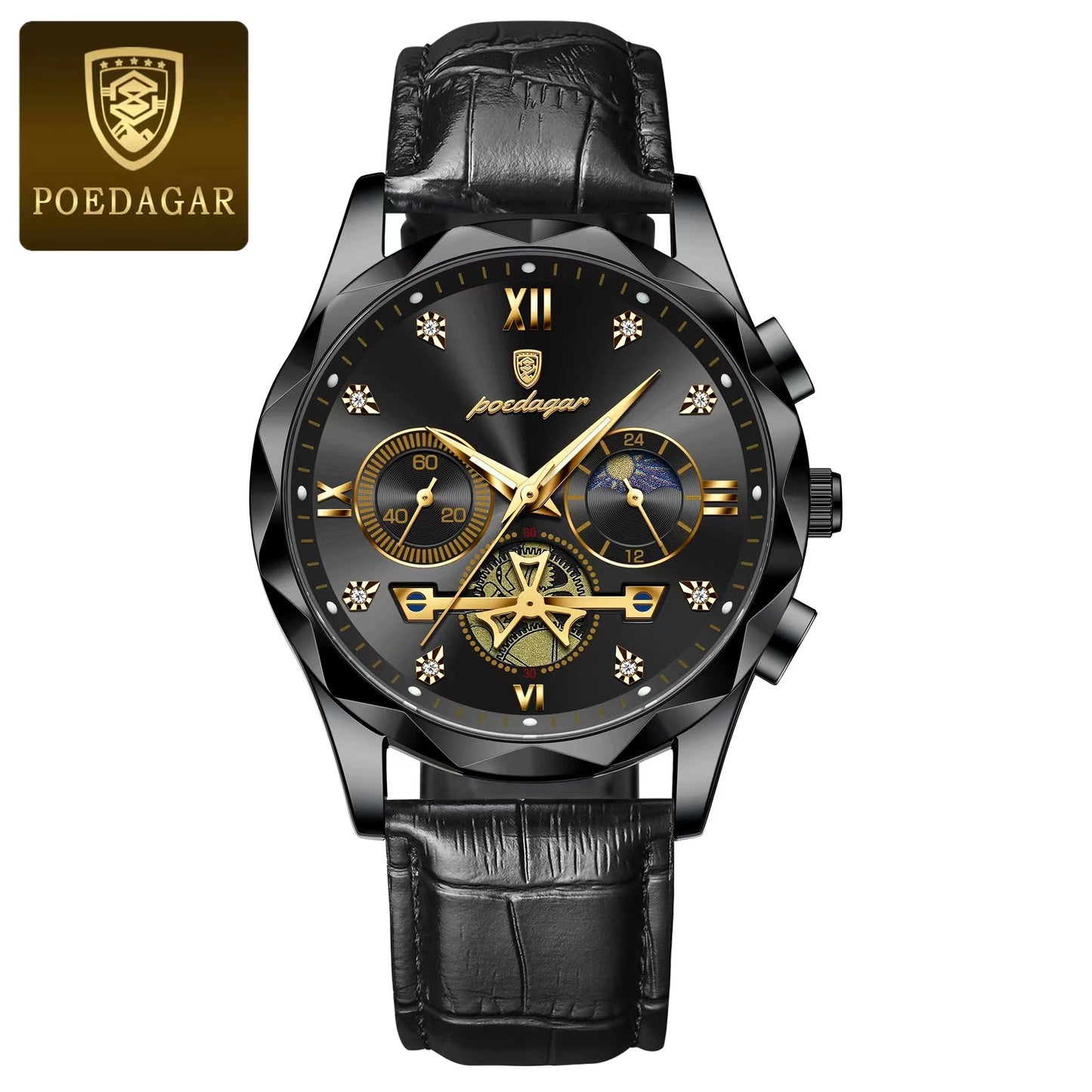 Leather Quartz Waterproof Men's Watches