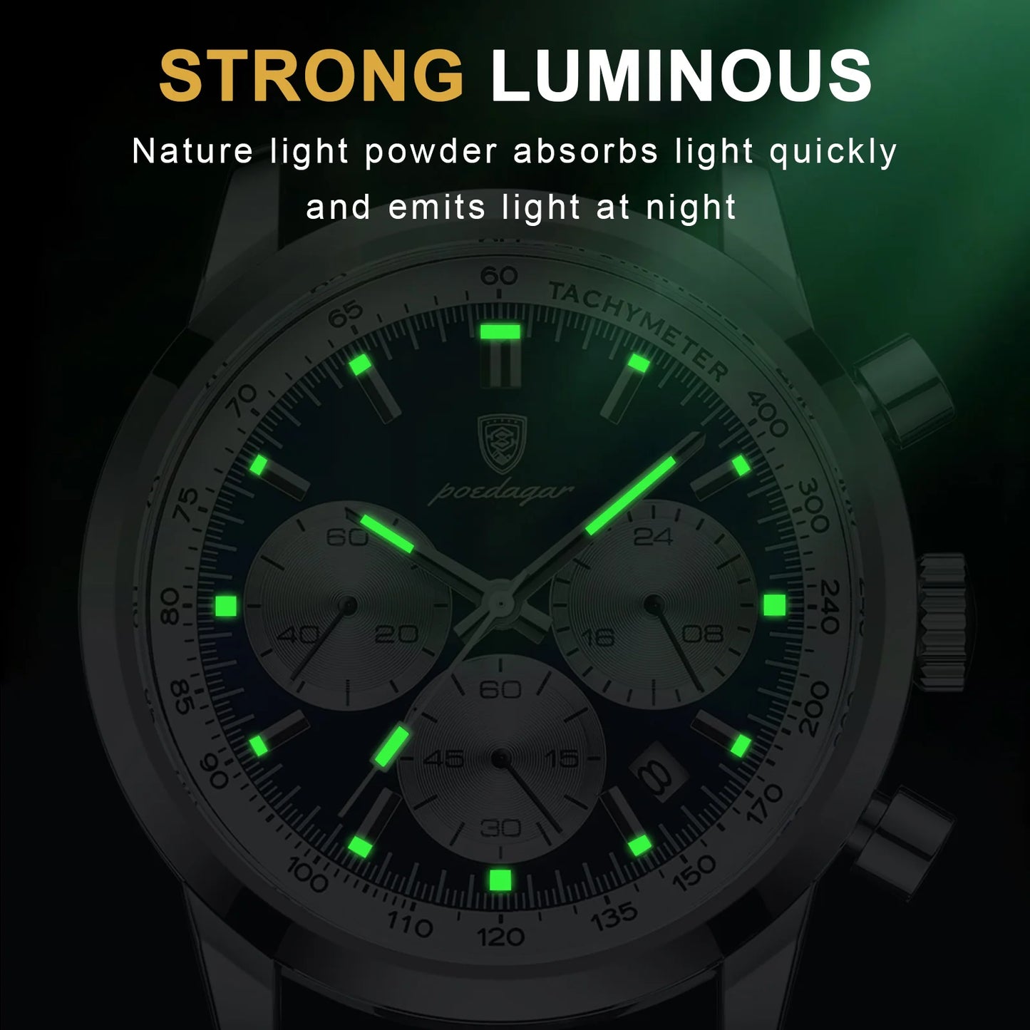 Waterproof Leather Sport wristwatch