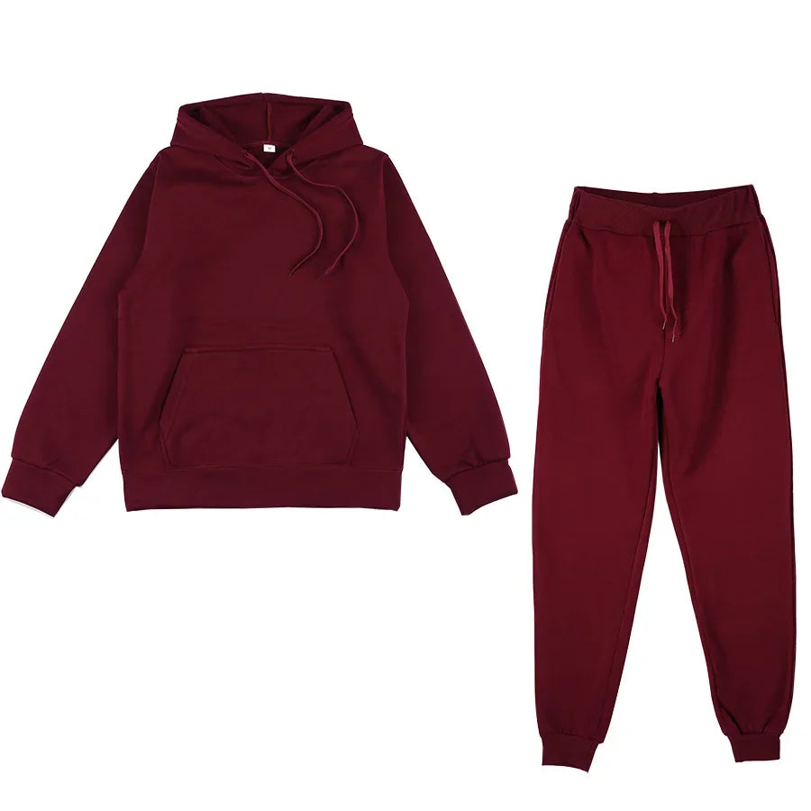 Drawstring Sportswear Pants Set