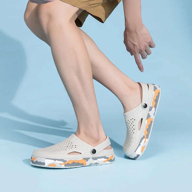 Hot Selling Brand Upgraded Camo Men's Sandals Casual Shoes EVA Light Sandals Unisex Colorful Summer Beach Shoes Zapatos Hombre