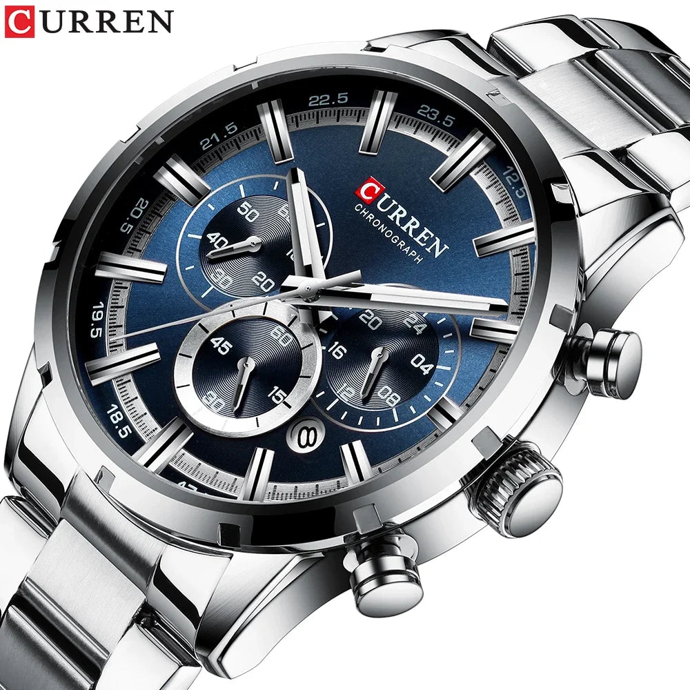 Luxury Wrist Watch Quartz Clock Waterproof
