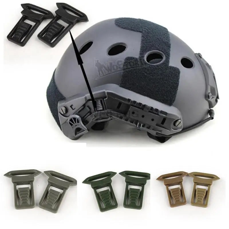 Tactical Helmet Guide Rail Goggle Swivel Clips Set Military Fast Helmet Adapter NVG Rotating Clamp Device Adapter Gear
