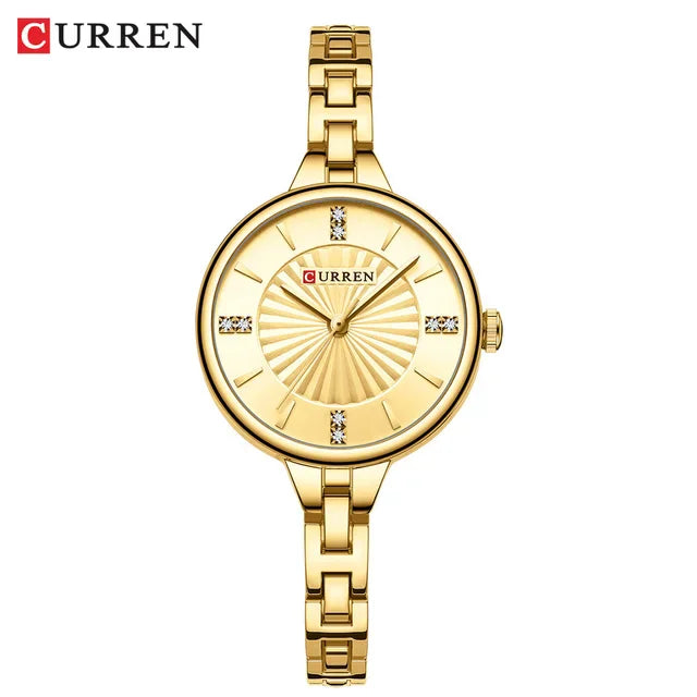 Quartz Watch Elegant Waterproof Stainless Steel Wristwatch