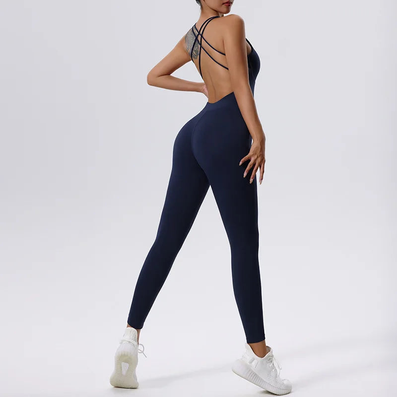 Jumpsuit Gym Set Women Training Yoga Suit Sportswear Women Clothes Sports Jumpsuit Fitness Rompers Stretch Workout Bodysuits