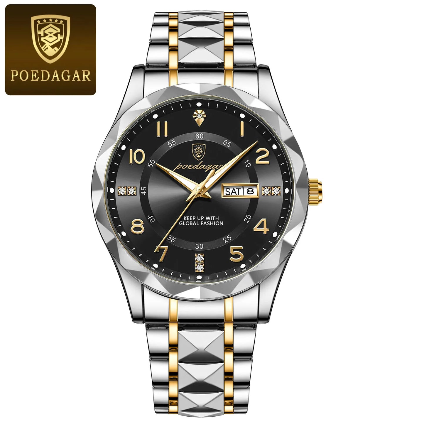 Men Quartz Waterproof Wristwatch Stainless Steel