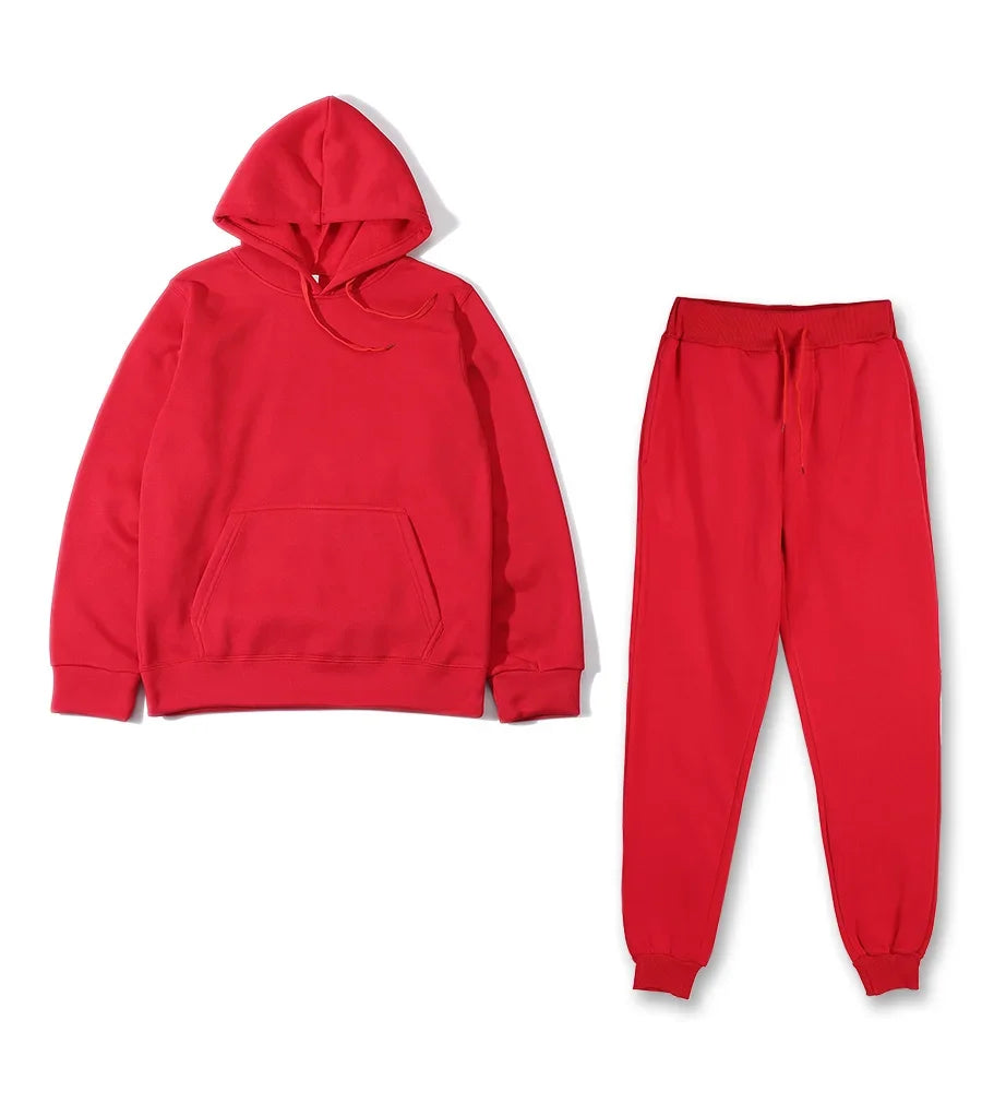 Drawstring Sportswear Pants Set