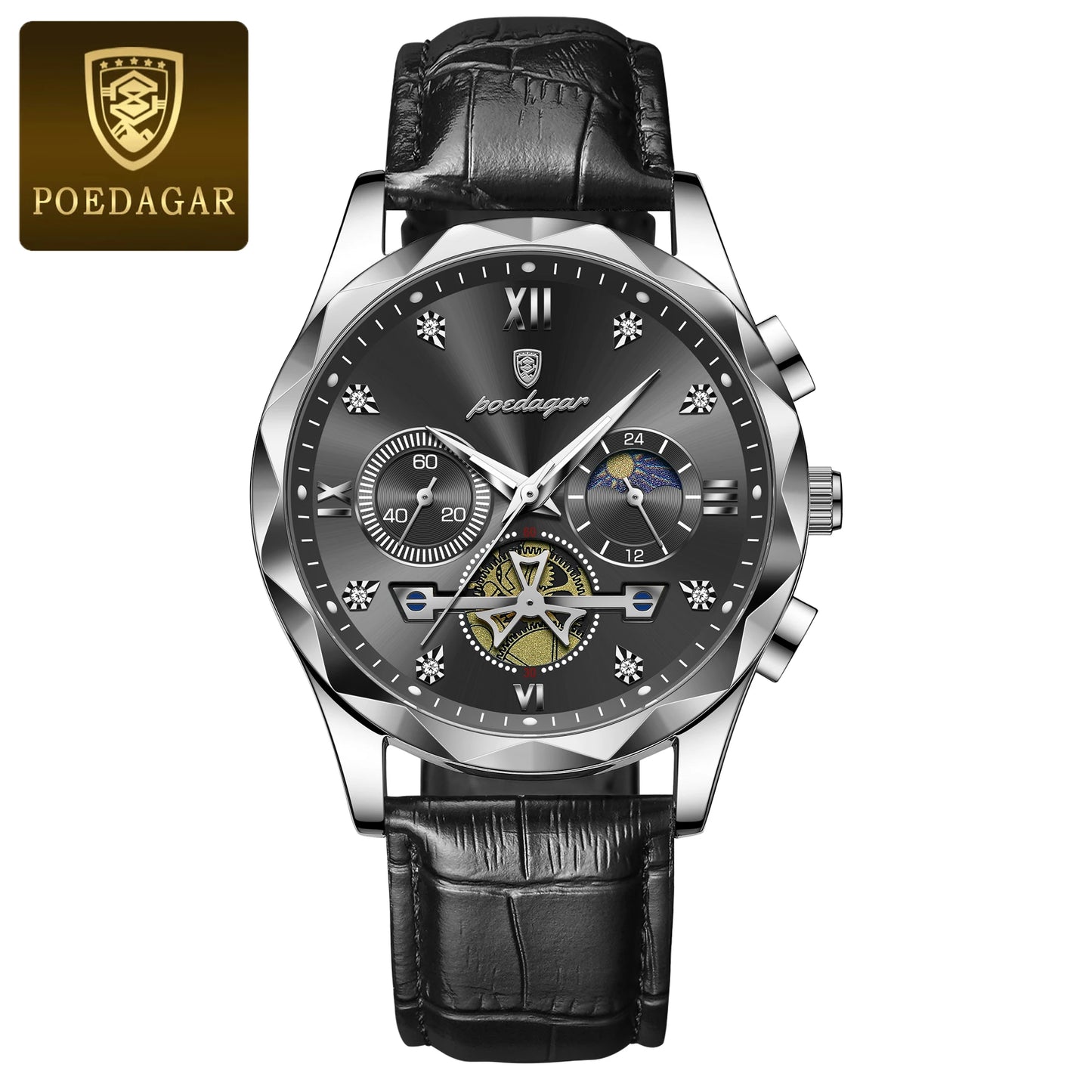 Leather Quartz Waterproof Men's Watches