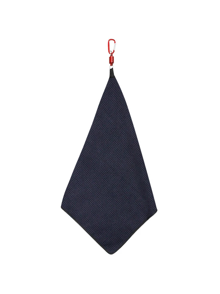 CRESTGOLF 40cm*40cm Waffle Golf Towel with Magnet Clips Hook Soft & Durable Cleaning Golf Ball Towels Black Supplies