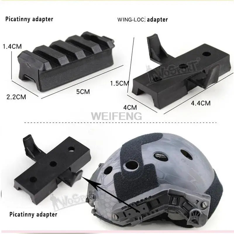 Tactical Helmet Guide Rail Goggle Swivel Clips Set Military Fast Helmet Adapter NVG Rotating Clamp Device Adapter Gear
